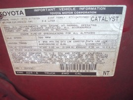 1994 TOYOTA PICK-UP, 2.4L AUTO, COLOR RED, STK Z15858